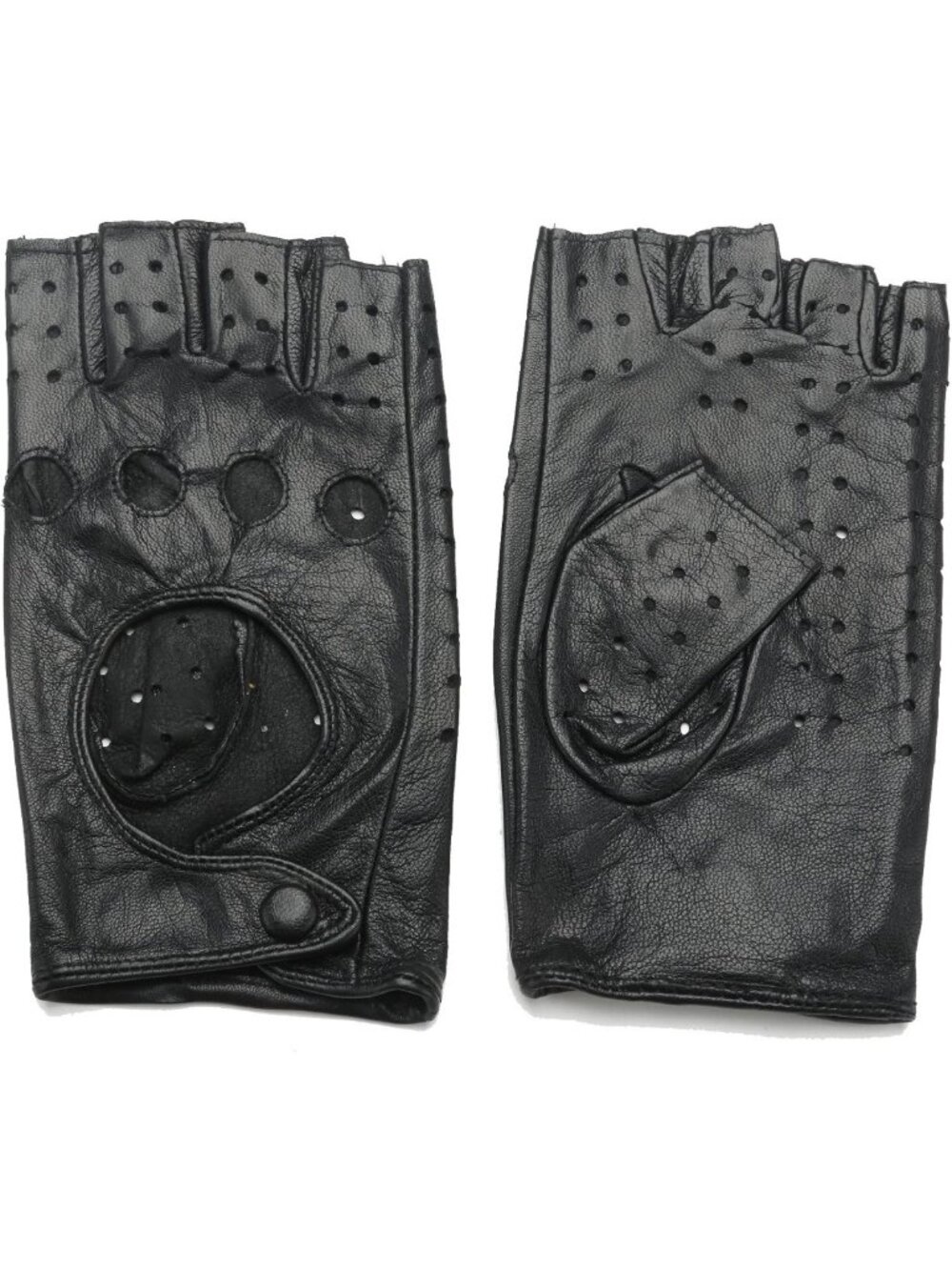 Classic Fingerless Nappa Leather Driving Gloves for Women - Unlined Lambskin
